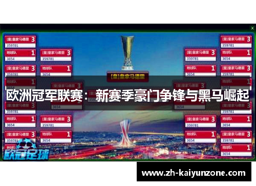 欧洲冠军联赛：新赛季豪门争锋与黑马崛起